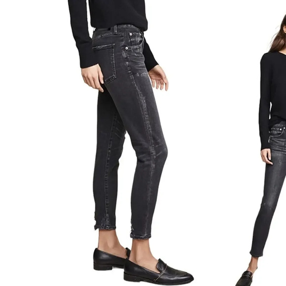 MOUSSY VINTAGE MV Velma Skinny Jeans Black‎ size 24 - Picture 2 of 11